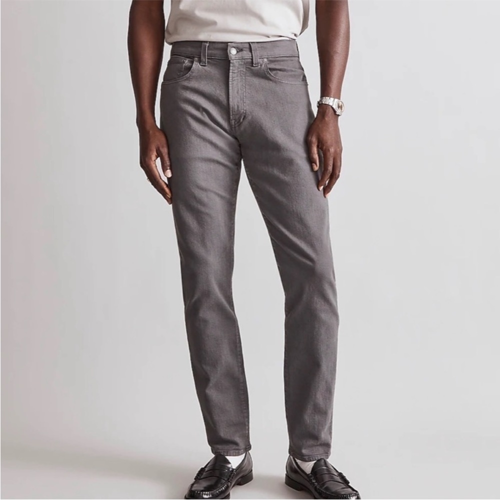 Men's Madewell athletic Allday slim thunder cloud pant 36x32
